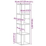 vidaXL Armoire d'angle chêne artisanal 33x33x132 cm bois d'ingénierie