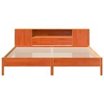 vidaXL Lit bibliothèque sans matelas cire marron 200x200 cm pin massif