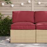 vidaXL Set de coussins de palette 2 Pièces Crème Tissu Oxford