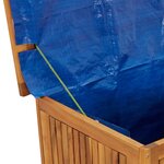 vidaXL Boîte de rangement de jardin avec roues 60x50x58 cm Bois acacia