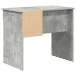 vidaXL Bureau Gris béton 90 x 49.5 x 75 cm Bois d'ingénierie