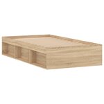 vidaXL Cadre de lit chêne sonoma 90x190 cm