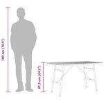 vidaXL Table de salle à manger / Table de repas Marron