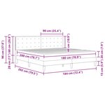 vidaXL Cadre de lit avec matelas Gris clair 180 x 200 cm Tissu
