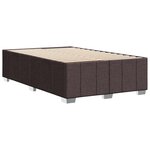 vidaXL Cadre de lit sans matelas marron foncé 120x190 cm tissu
