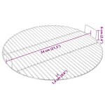 vidaXL Grille de barbecue ronde Ø54 cm acier inoxydable 304
