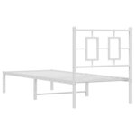 vidaXL Cadre de lit métal sans matelas avec tête de lit blanc 75x190cm