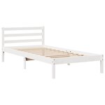 vidaXL Cadre de lit sans matelas blanc 90x190 cm bois de pin massif