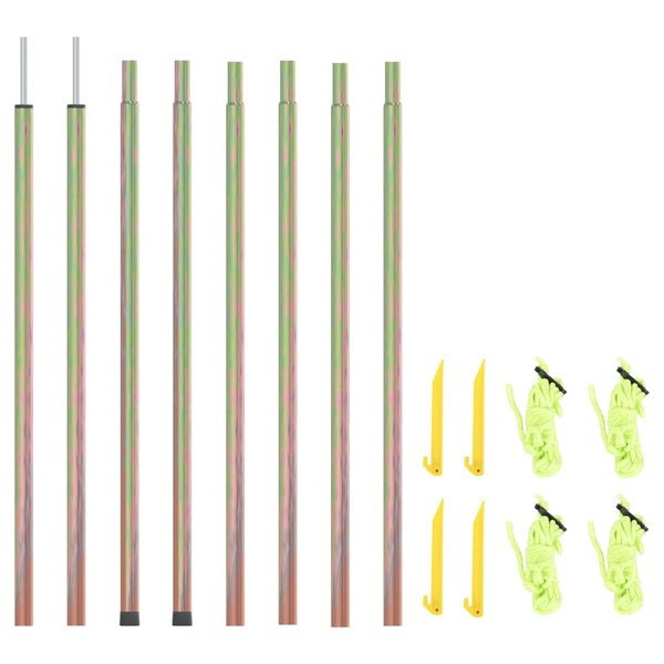 vidaXL Mâts de parasol 2 Pièces 250 cm Acier galvanisé