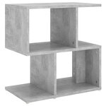 vidaXL Table de chevet gris béton 50x30x51 5 cm bois d'ingénierie