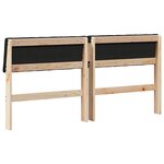 vidaXL Tête de lit capitonnée Noir 150 cm Pin massif
