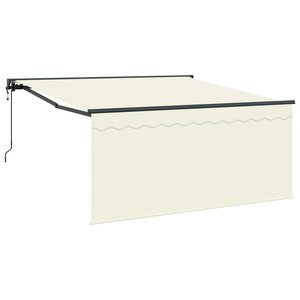vidaXL Auvent Rétractable Crème 300 x 250 cm Polyester et Aluminium