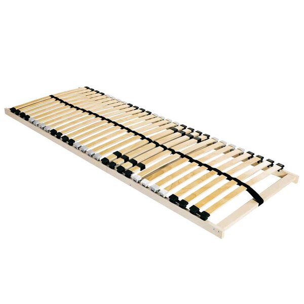 vidaXL Sommier à lattes Marron 70 x 190 cm Bois de hêtre massif