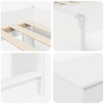 vidaXL Lit haut pour enfants avec bureau Blanc 90 x 190 cm