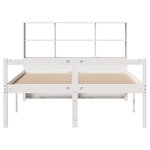 vidaXL Lit bibliothèque sans matelas blanc 160x200 cm bois pin massif