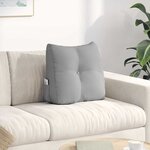 vidaXL Coussin de Dos Gris nuage 45 x 24 x 50 cm tissu