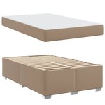 vidaXL Cadre de lit avec matelas Cappuccino 120 x 200 cm tissu