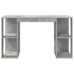 vidaXL Bureau Gris béton 130 x 50.5 x 75 cm Bois d'ingénierie