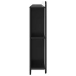 vidaXL Cabinet de Tête de Lit avec stockage Noir 135 x 18 5 x 80 cm