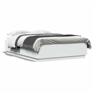 vidaXL Cadre de lit sans matelas blanc 140x200 cm