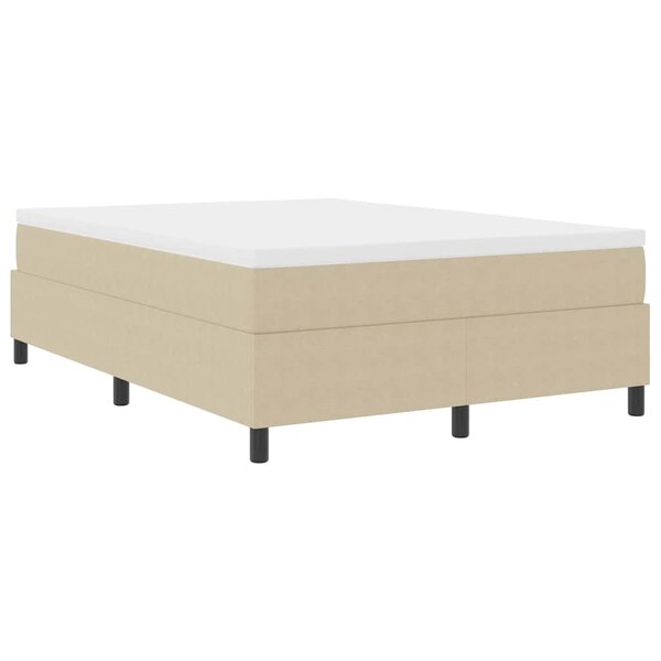 vidaXL Lit ressort avec matelas vert gris clair  140 x 200 cm  en tissu côtelé