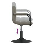 vidaXL Chaise de salle à manger Gris clair Velours