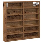 Vitrine en bois vieilli vidaXL 60x8 5x58 cm en bois d'ingénierie