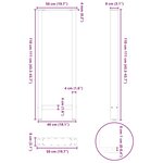 vidaXL Pieds de table de bar en acier naturel  2 pièces  50 x (110-111) cm