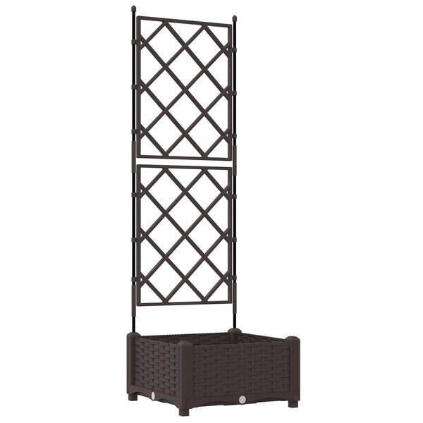 Jardinière avec treillis vidaXL Marron 40x40x125 5 cm
