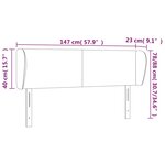 vidaXL Tête de lit avec oreilles Blanc 147x23x78/88 cm Similicuir