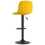 vidaXL Tabourets de bar lot de 2 Jaune Velours