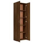 vidaXL Armoire de bureau Chêne marron 60x32x190 cm Bois d'ingénierie