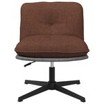 vidaXL Chaise pivotante de bureau Marron Tissu