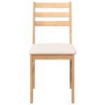 vidaXL Chaises à manger coussins 2 Pièces bois massif caoutchouc