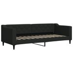 vidaXL Lit de jour avec matelas noir 80x200 cm tissu