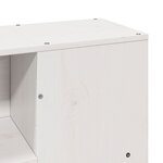 vidaXL Cadre de lit sans matelas blanc 135x190 cm bois de pin massif