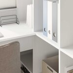 vidaXL Bureau d'angle Blanc 101 5 x 149 5 x 149 5 cm Bois d'ingénierie
