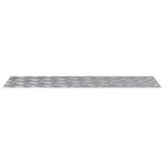 vidaXL Plaques à damier 2 Pièces Argent 100 x 30 cm Aluminium