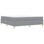 vidaXL Cadre de lit avec matelas Gris clair 180 x 200 cm tissu