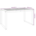 vidaXL Table de jardin et pieds en forme de U 140x80x75 cm bois acacia