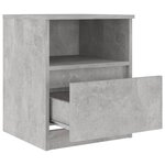 vidaXL Tables de chevet 2 Pièces Gris béton 40x40x50 cm Aggloméré