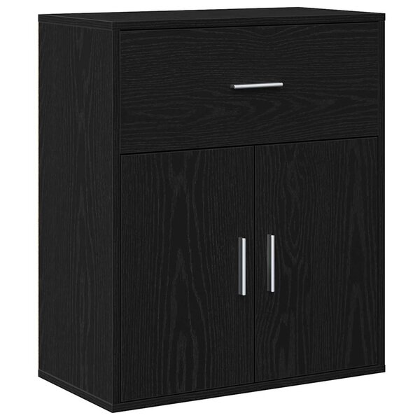 vidaXL Buffet avec tiroir Chêne noir 60 x 31 x 70 cm Bois d'ingénierie