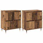 vidaXL Buffets 2 Pièces Bois ancien 120 x 35 x 70 cm Bois d'ingénierie