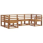 vidaXL Ensemble de canapés d'extérieur 6 pc Naturel