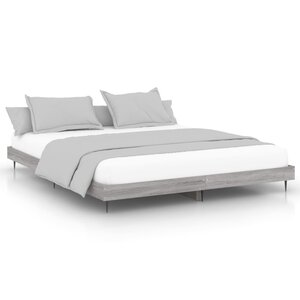 vidaXL Cadre de lit sonoma gris 180x200 cm bois d'ingénierie