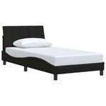vidaXL Cadre de lit sans matelas Hanko noir 100x200 cm tissu