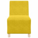 vidaXL Unité de Sofa Modulaire Sans Accoudoirs 2 Pièces Jaune
