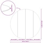 vidaXL Tapis de piscine Noir Ø 428 cm Tissu non tissé