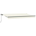 vidaXL Auvent Rétractable Crème 350 x 200 cm tissu