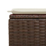 vidaXL Salon de jardin avec coussins 9 Pièces marron résine tressée